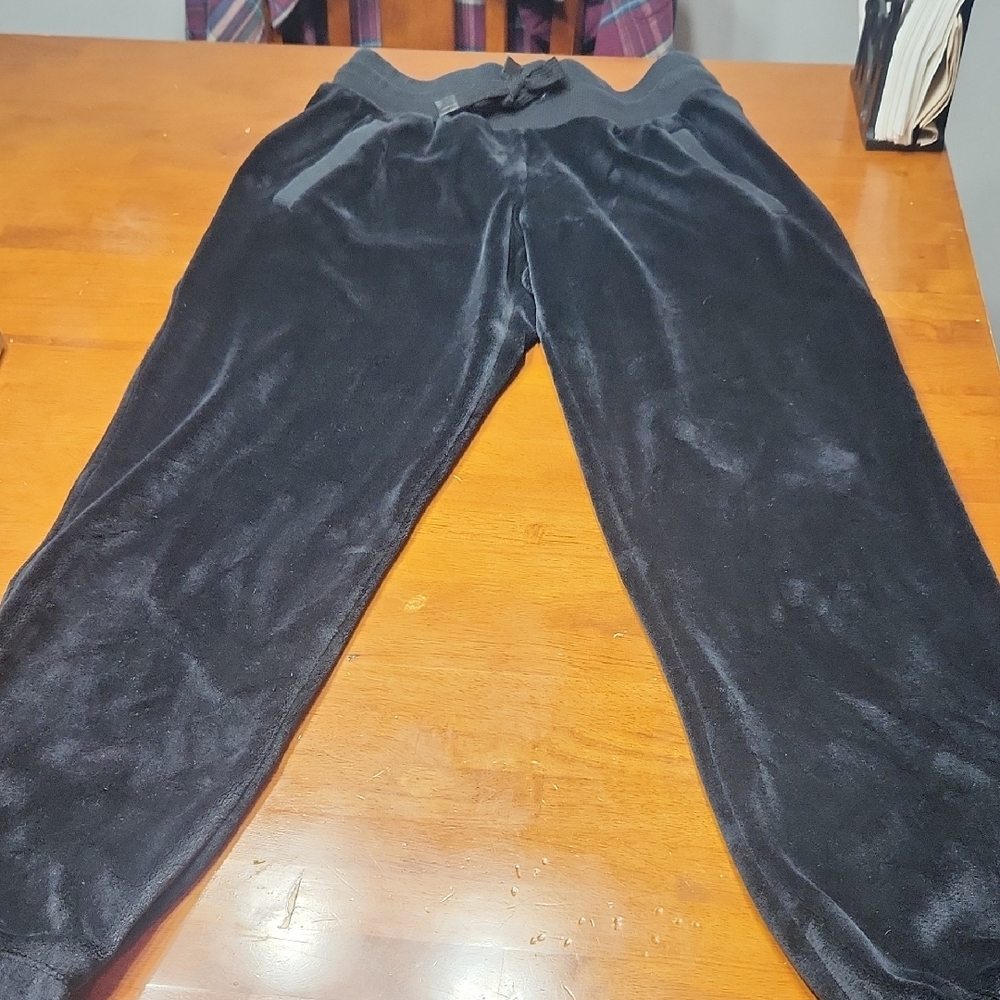 ATHLETA Recover Cozy Jogger Size XS Black Pants Women Velour Solid Pull On